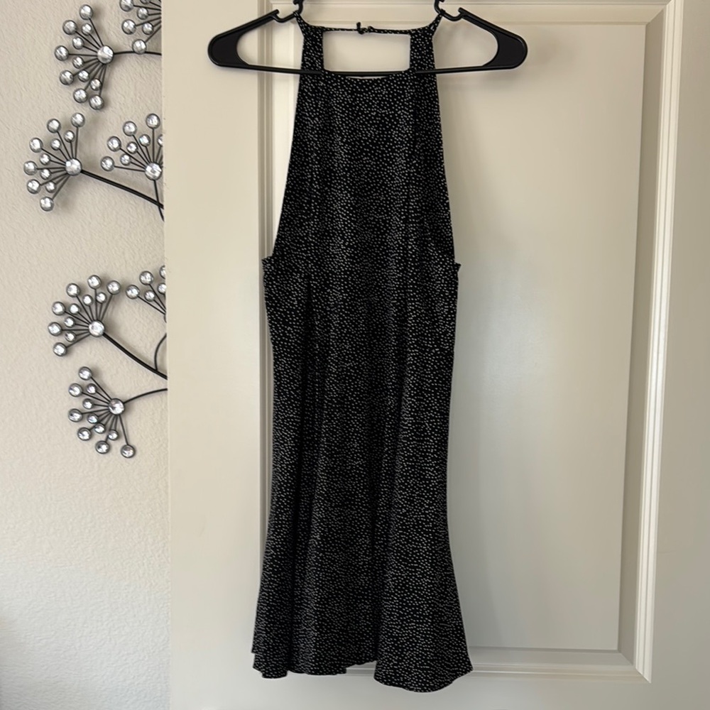 Cooperative Black and White Polka Dot‎ Sleeveless Open Back Size Medium Dress